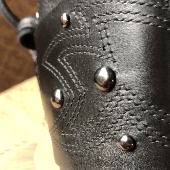 new FREE PEOPLE Rory GENUINE LEATHER boots booties in Black 894R0 - Picture 13 of 16